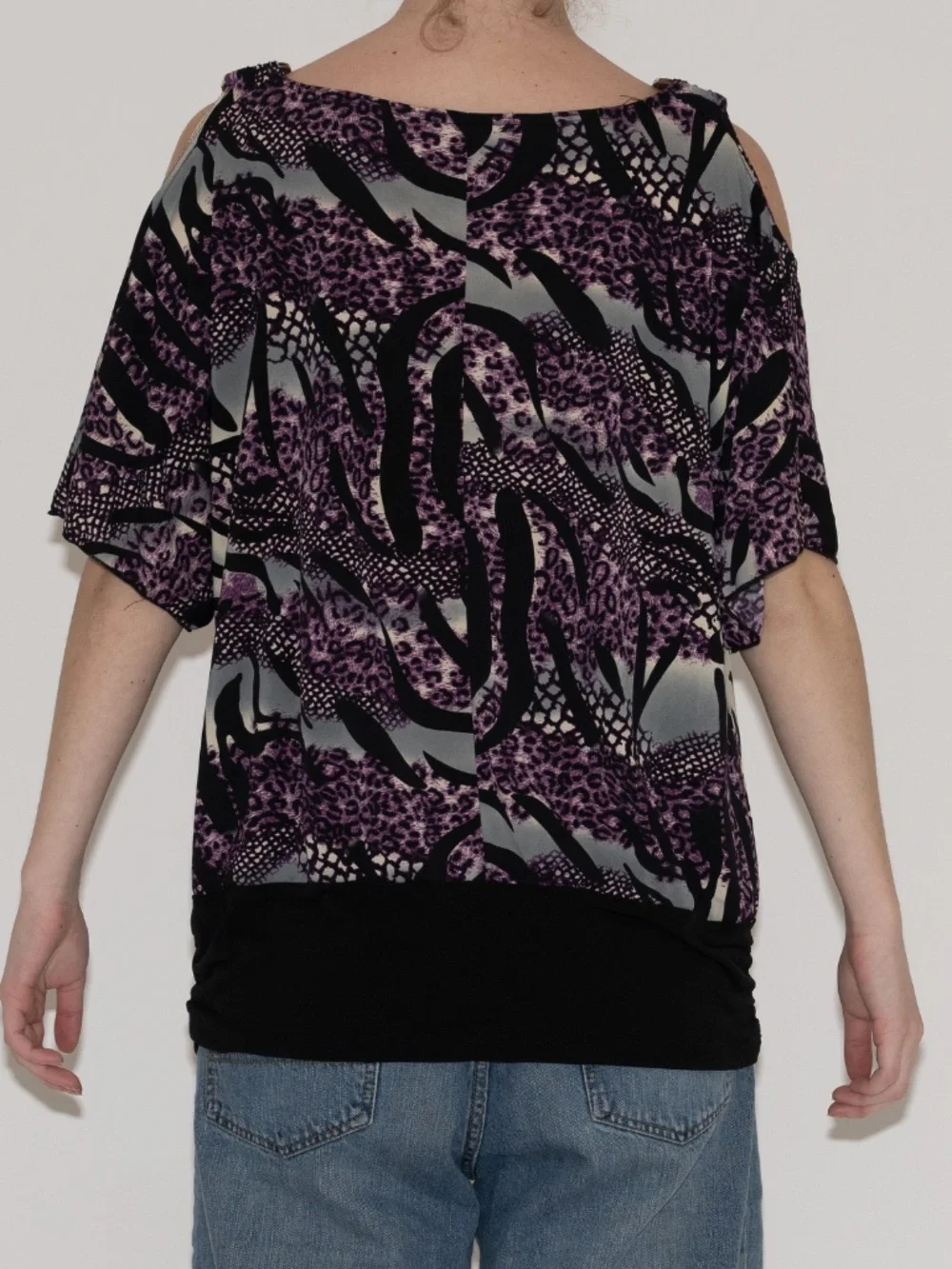 Y2k cheetah print banded blouse size XXL julie's closet - Picture 2 of 5